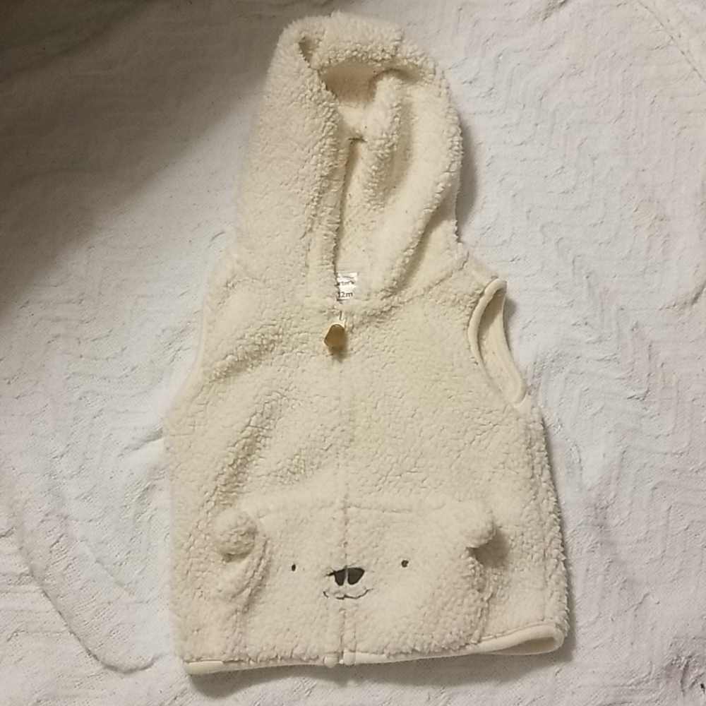 Carter's fuzzy bear vest